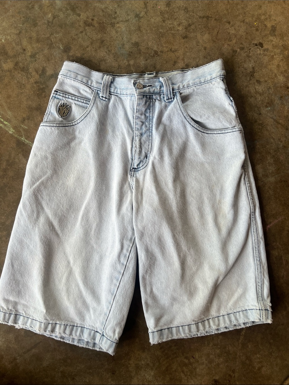 Vintage Made in USA JNCO shorts Rare! Light wash
